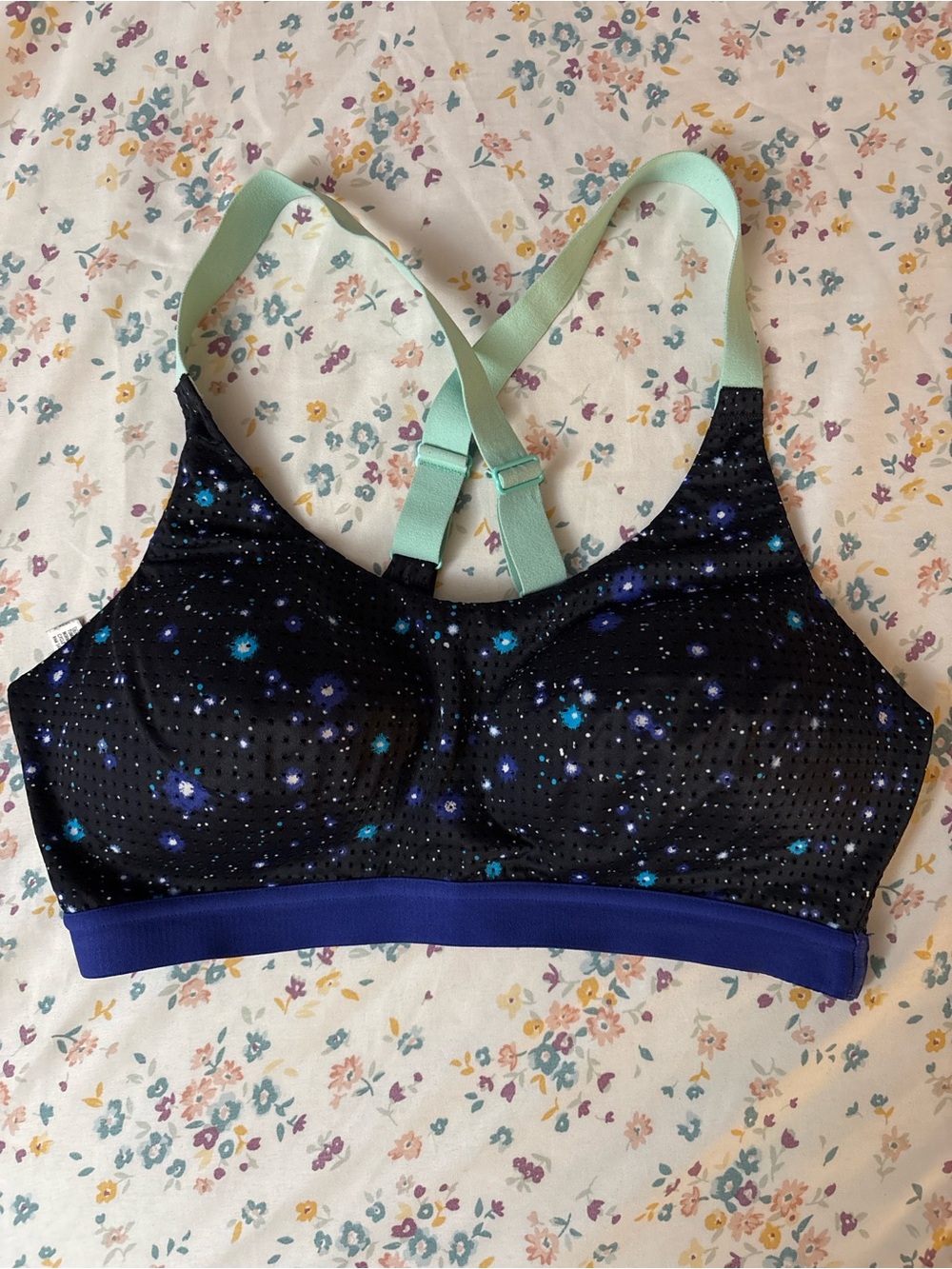 Victorias Secret Sport Galaxy-Print Bra with Mint Straps